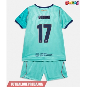 Lacne Dětský Futbalové dres Barcelona Anthony Gordon #17 2026-27 Krátky Rukáv - Tretina (+ trenírky)